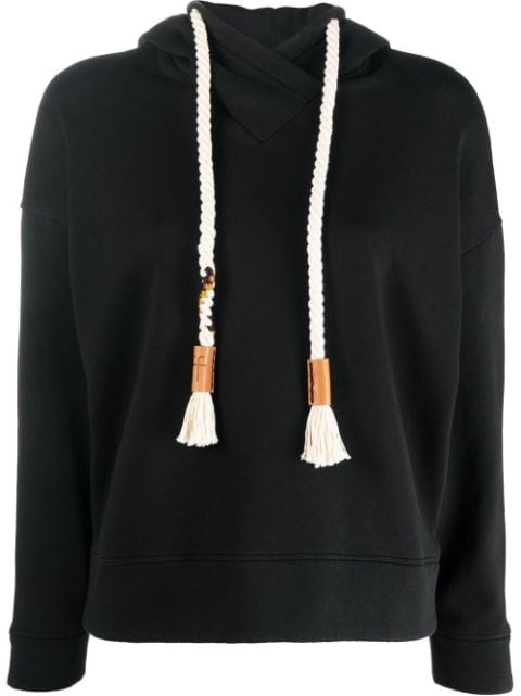 Forte Forte rope-drawstring cotton hoodie