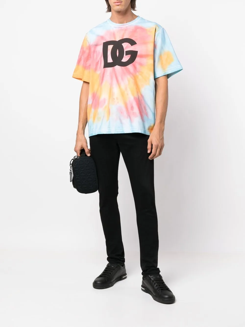 Dolce & Gabbana T-shirt met logoprint - Blauw