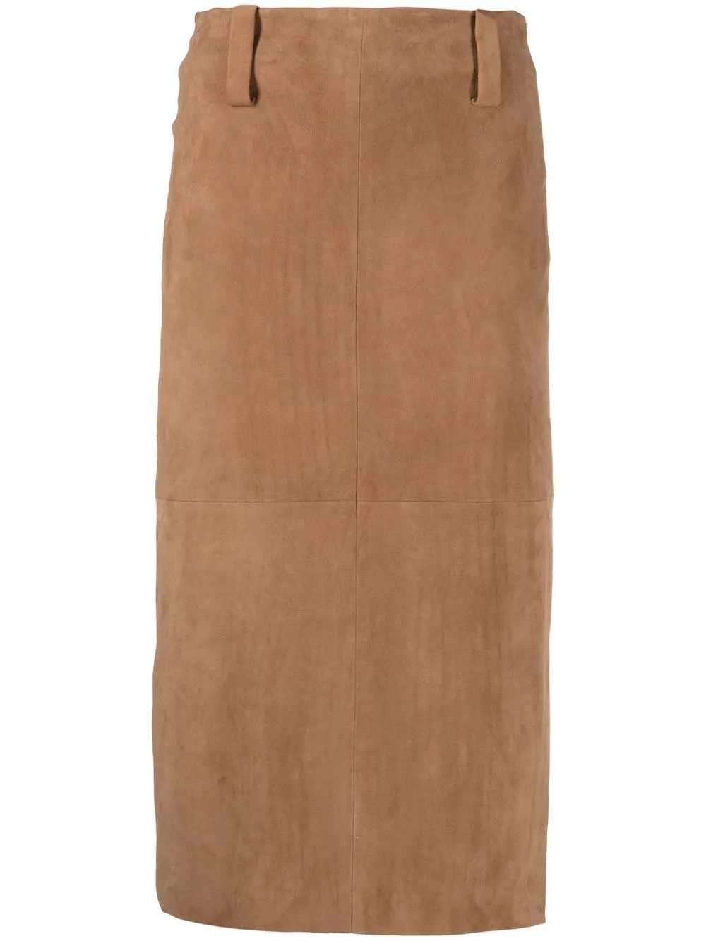 

Brunello Cucinelli falda midi lisa - Marrón