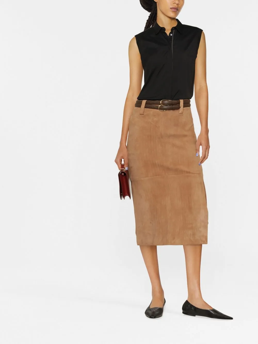 Brunello Cucinelli Straight rok - Bruin