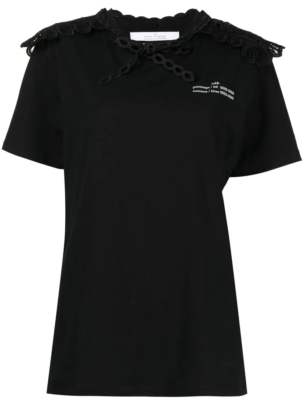 Rokh playera con logo estampado - Negro