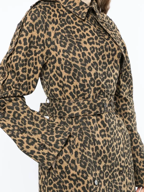 Rokh leopard-print double-breasted Coat 