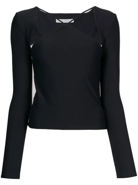 Rokh cut-out detail long-sleeve T-shirt