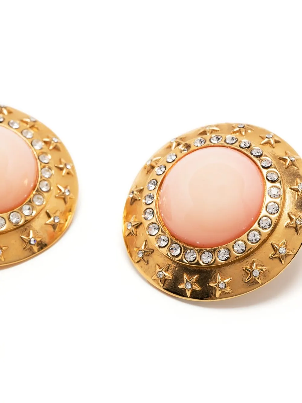 1984-1992 Star-Motif Rhinestone-Embellished Clip-On Earrings