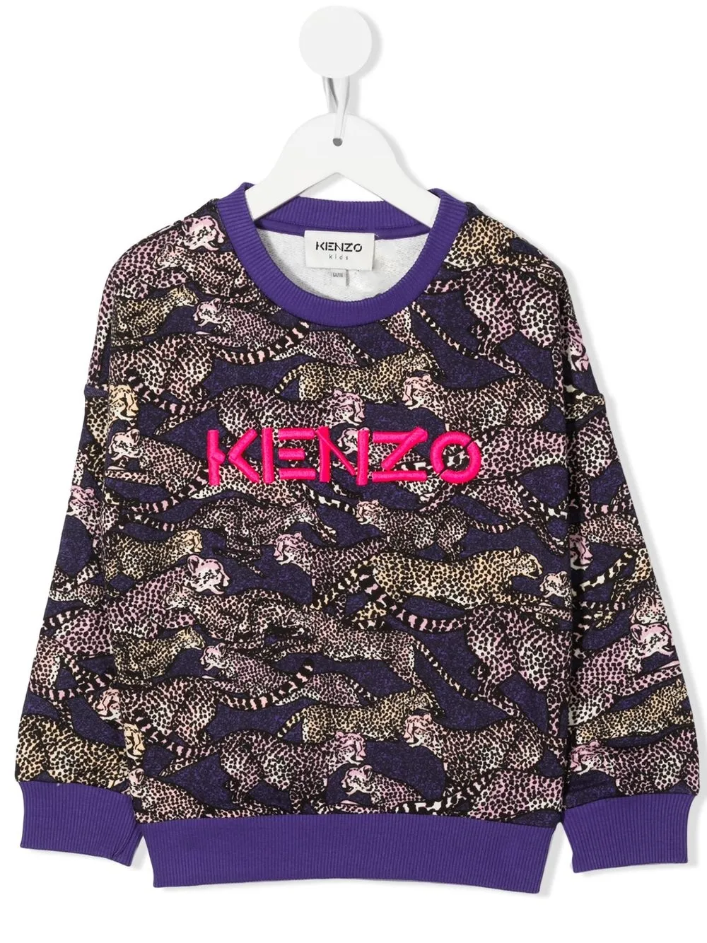 

Kenzo Kids sudadera con logo bordado - Morado