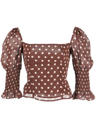 Portia Square Neckline Tee Brown