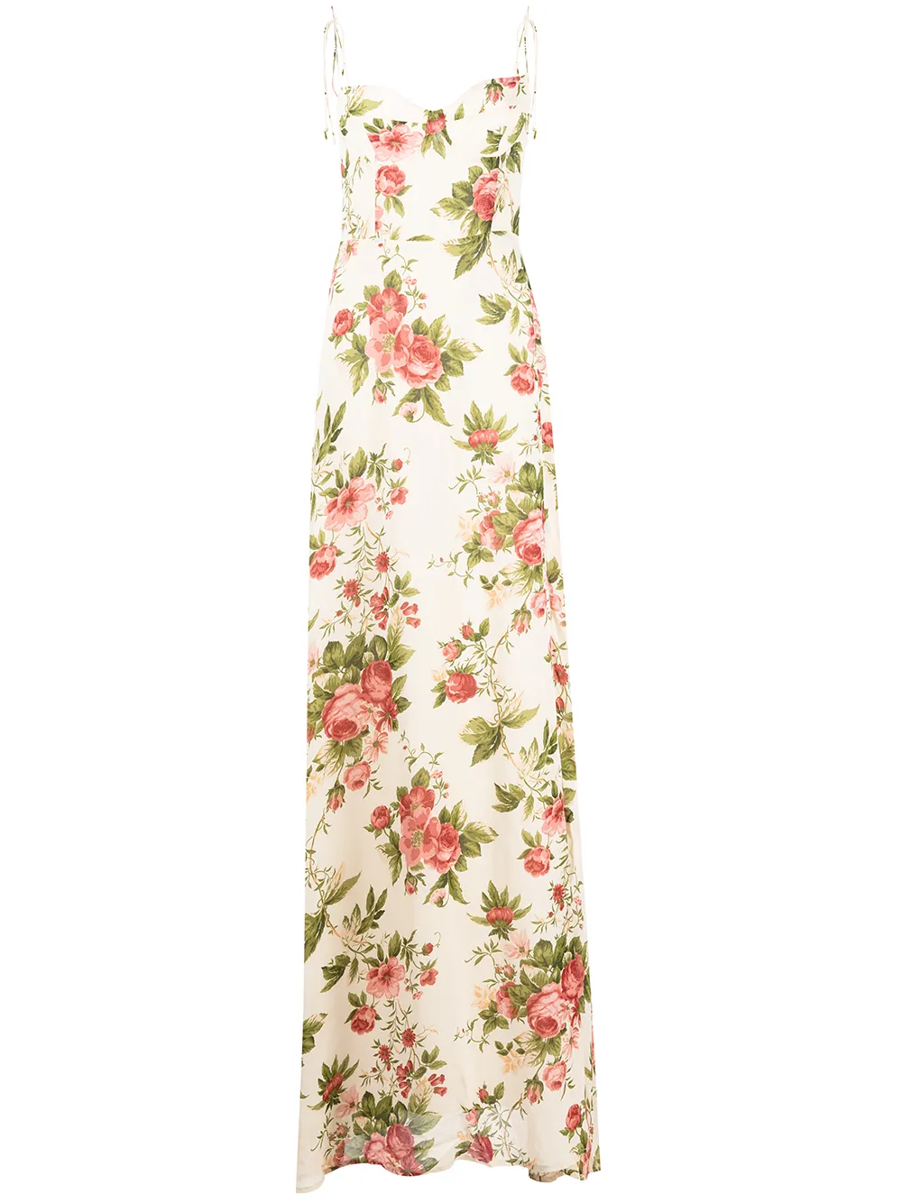 

Reformation vestido largo Melita con estampado floral - Blanco