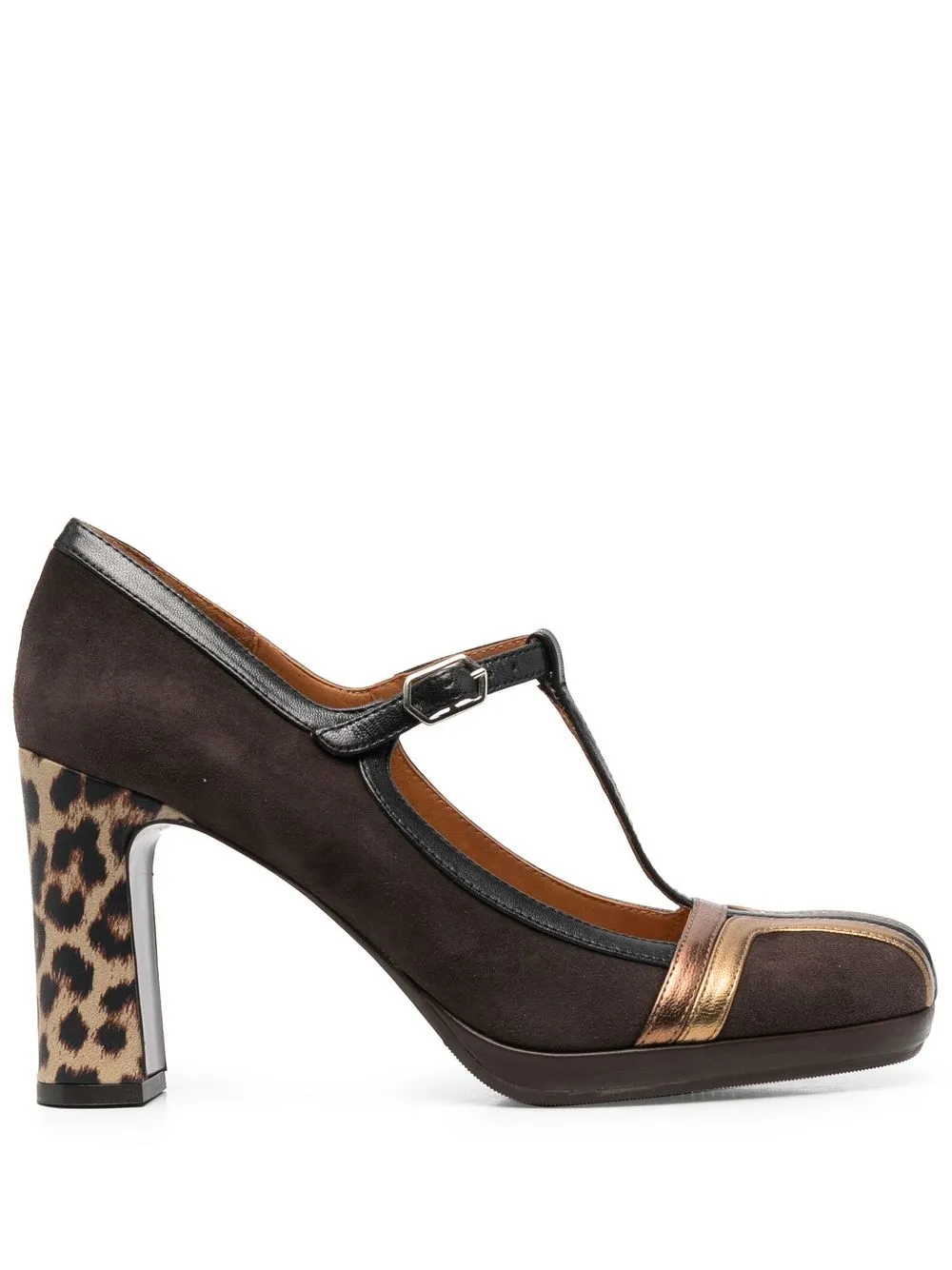 

Chie Mihara Uyani 85mm T-bar strap pumps - Brown