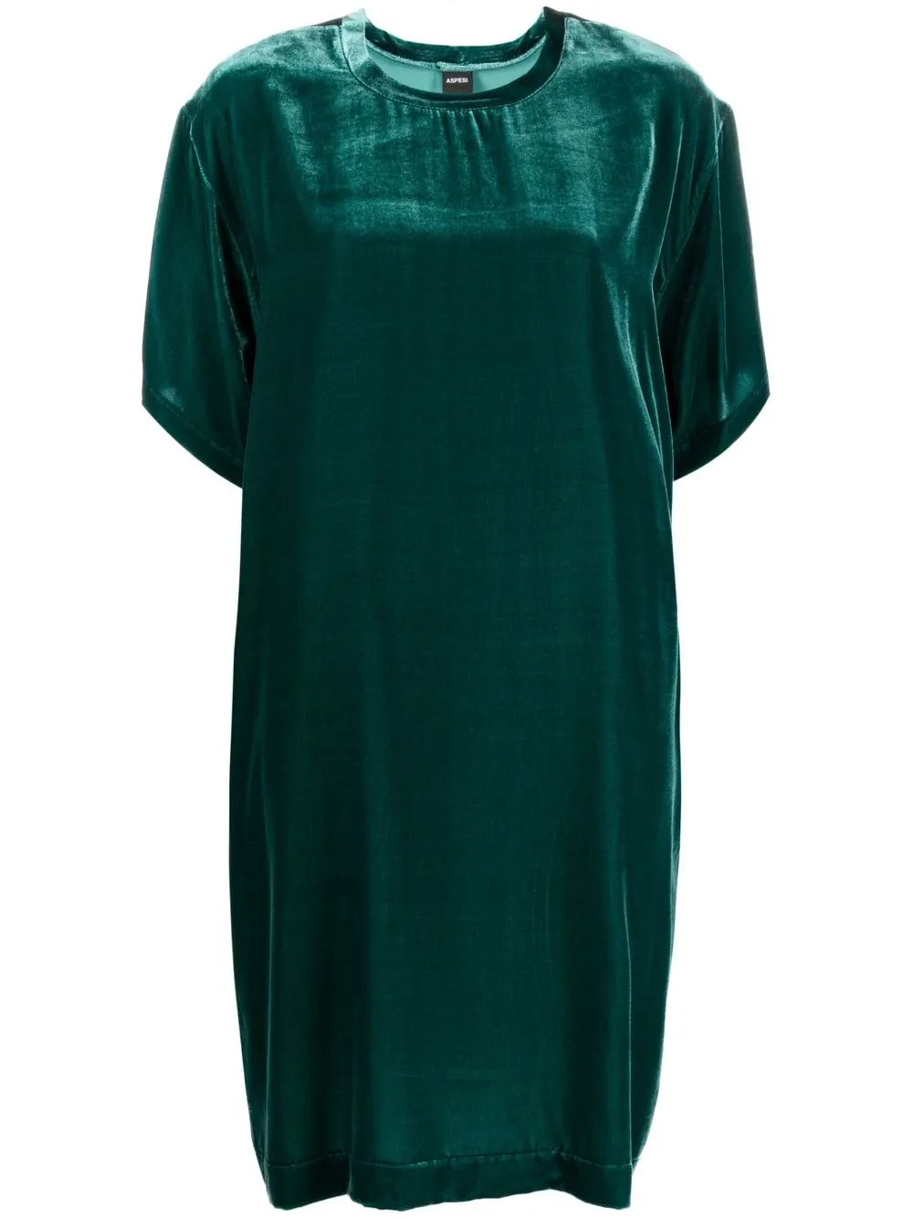 

ASPESI vestido estilo playera de terciopelo - Verde