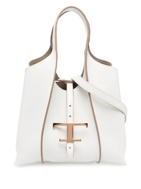 Tod's Timeless logo charm tote bag