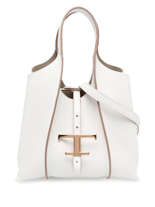 Tod's T Timeless Mini Shopping Bag in White