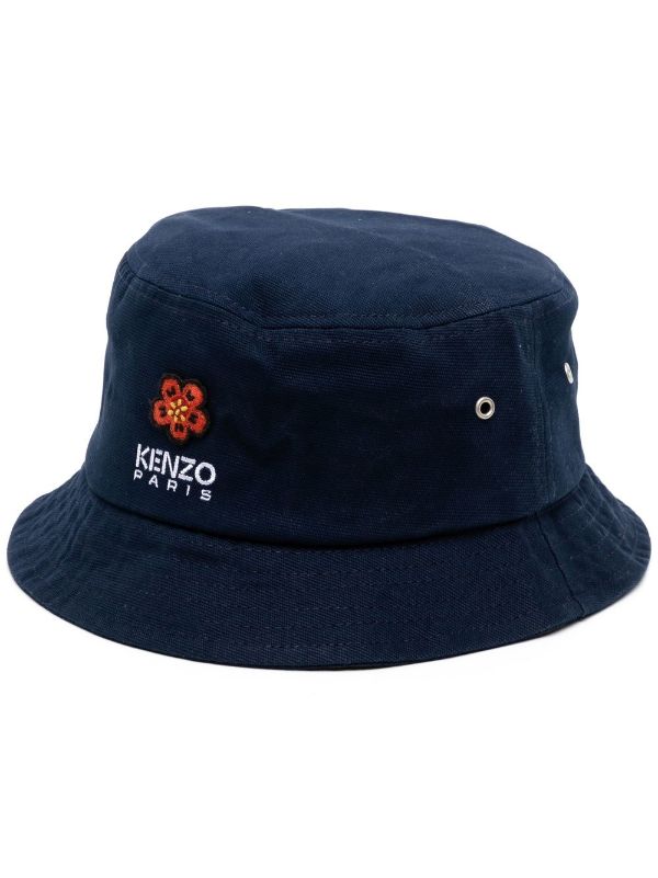 embroidered-logo bucket hat