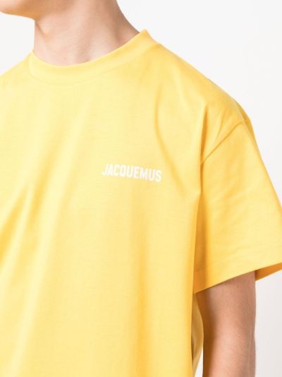 Yellow Logo-print short-sleeve T-shirt Farfetch Girls Clothing T-shirts Short Sleeved T-Shirts 