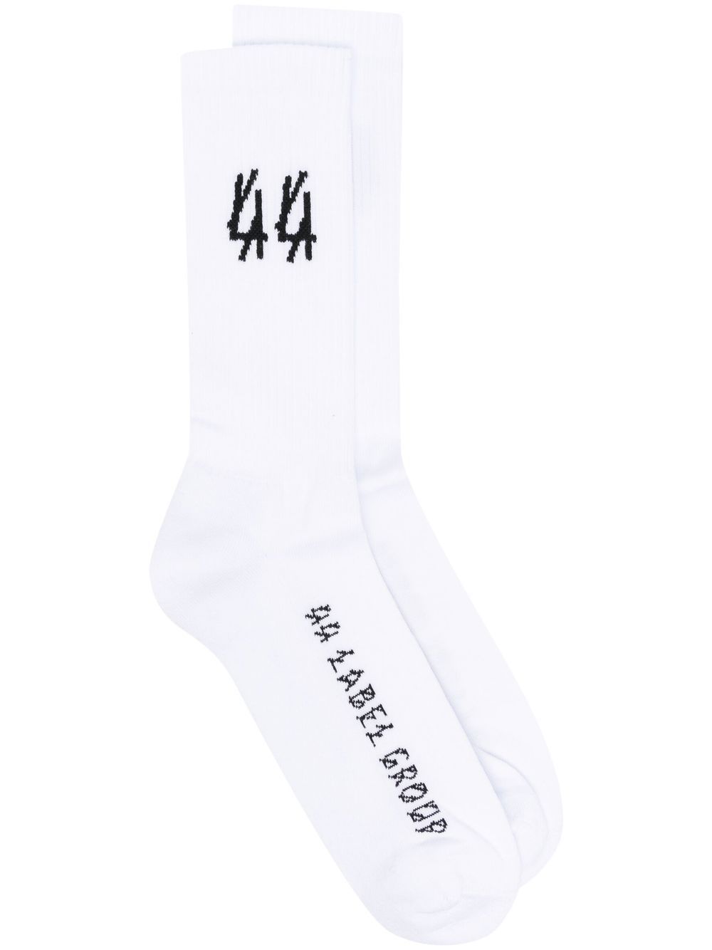 logo-intarsia ribbed socks