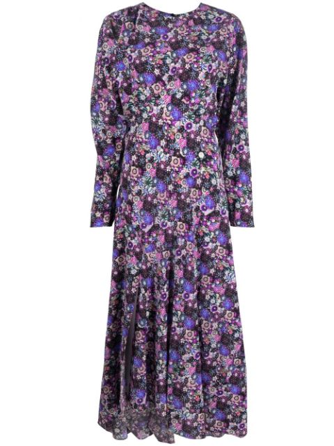 ISABEL MARANT floral-print long-sleeve maxi dress Women