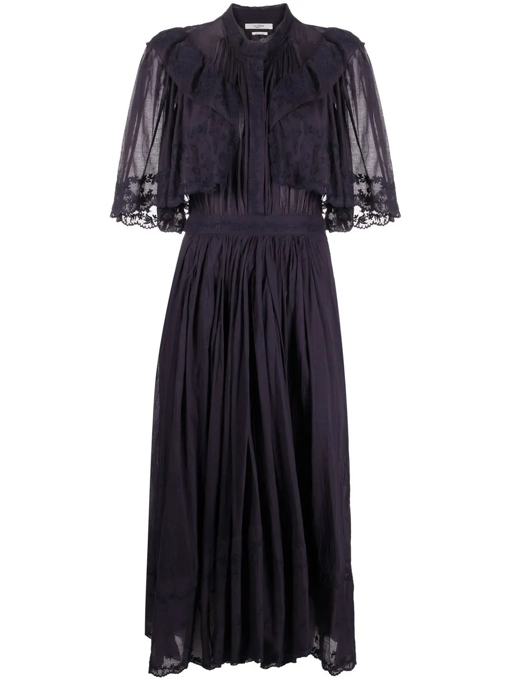 

Isabel Marant Étoile vestido midi con volantes - Azul