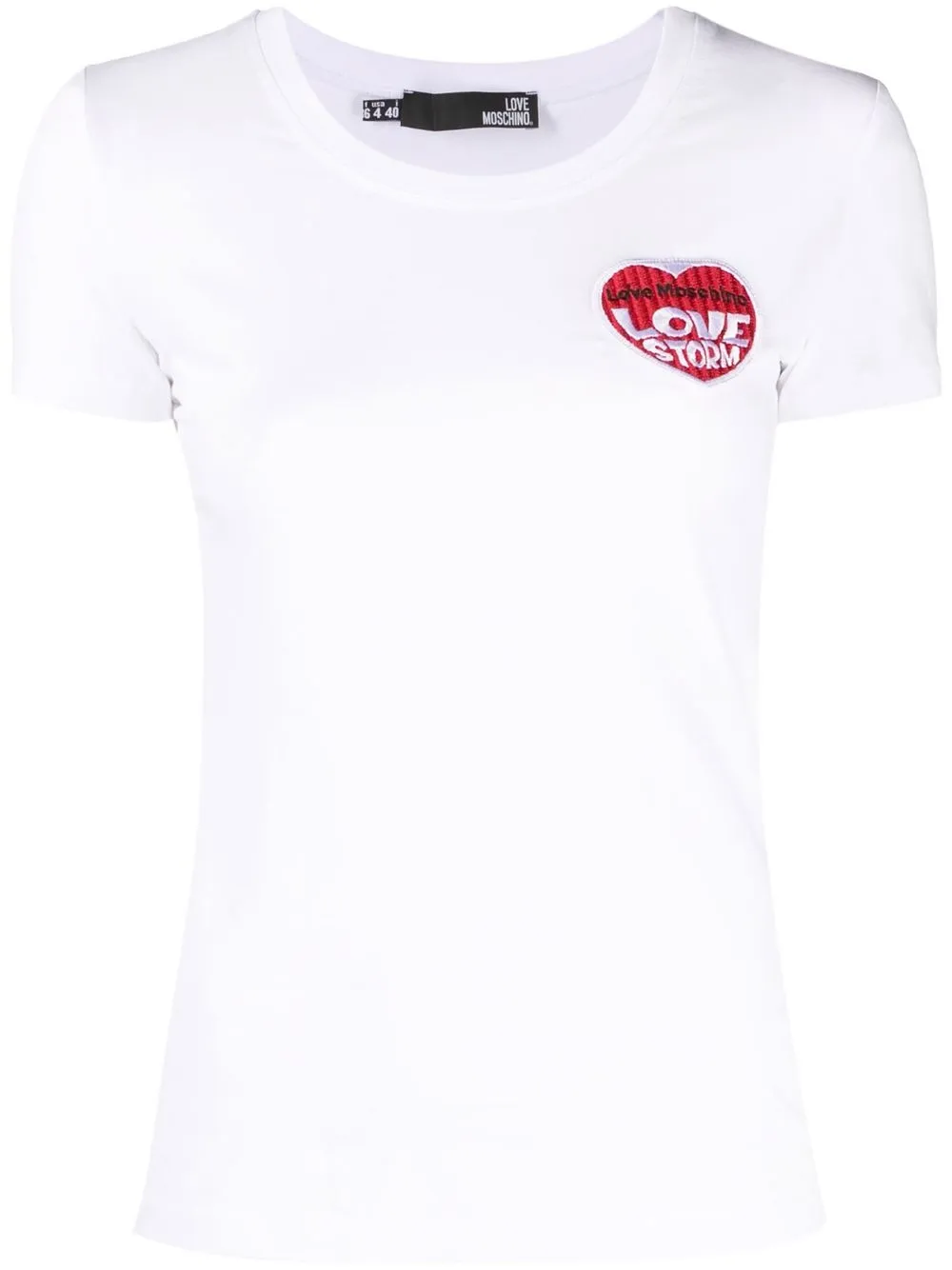 

Love Moschino logo patch T-shirt - White