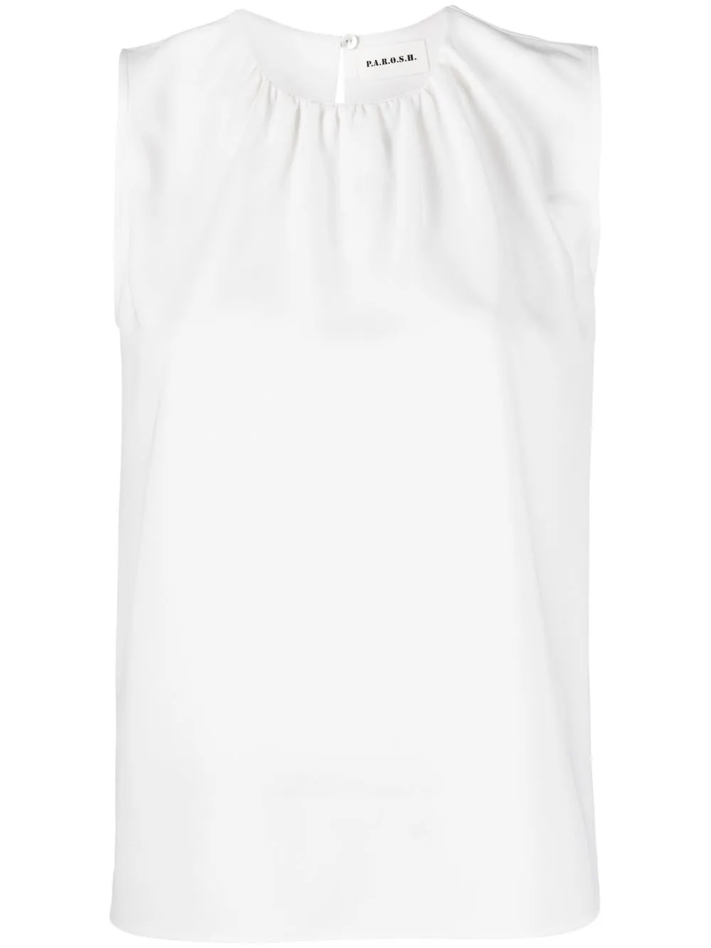 

P.A.R.O.S.H. blusa con cuello fruncido - Blanco