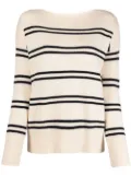 Vince striped crew-neck jumper - Neutrals