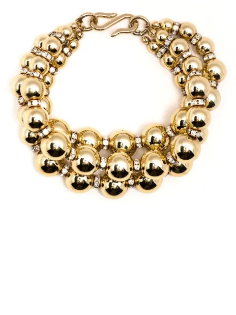 Christian Dior Pre-Owned rhinestone-embellished bracelet and earring set