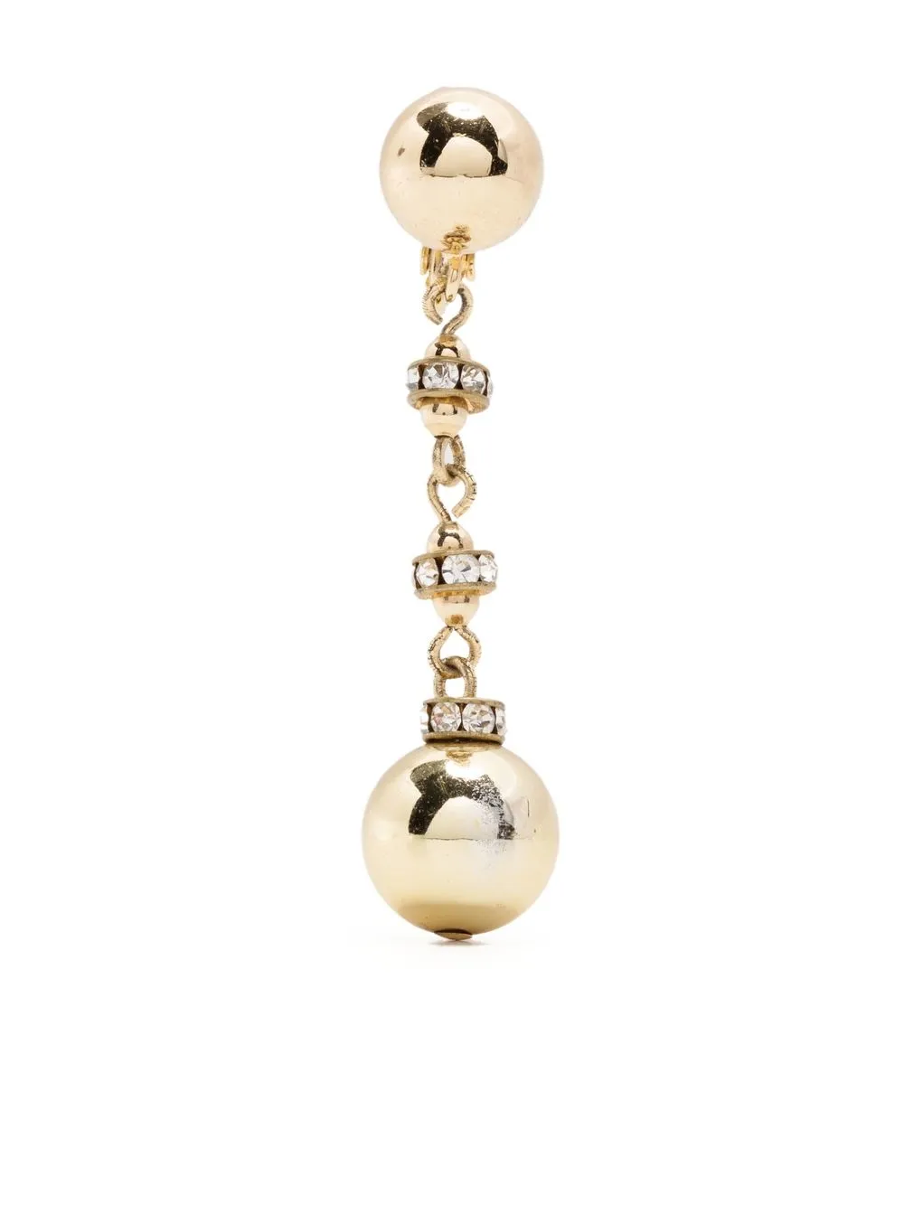 Rhinestone-Embellished Bracelet And Earring Set