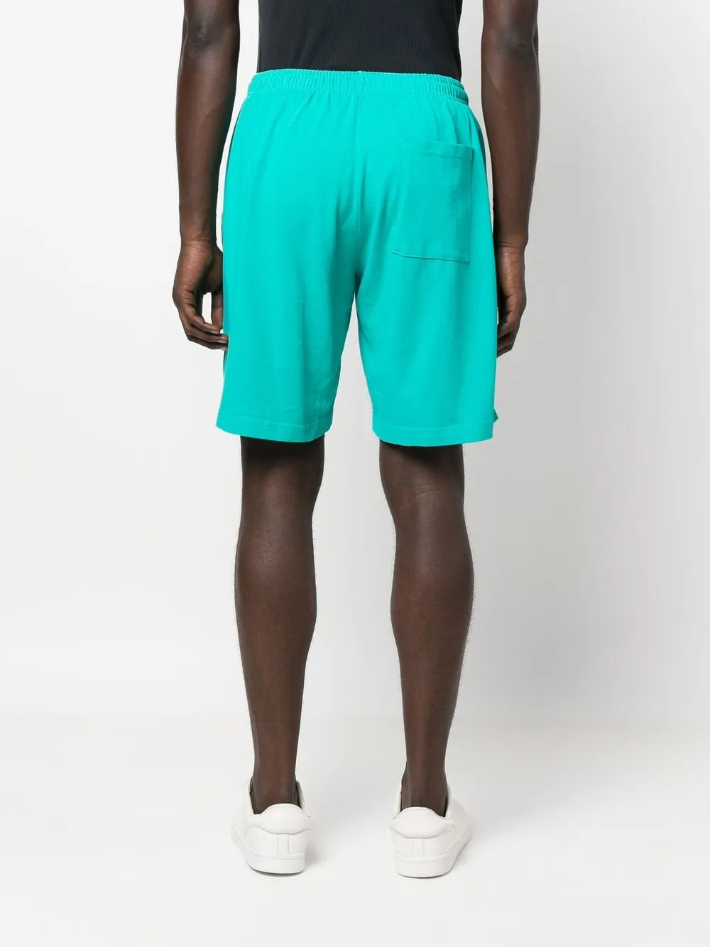 Shop Sporty And Rich Logo-print Track Shorts In Blau