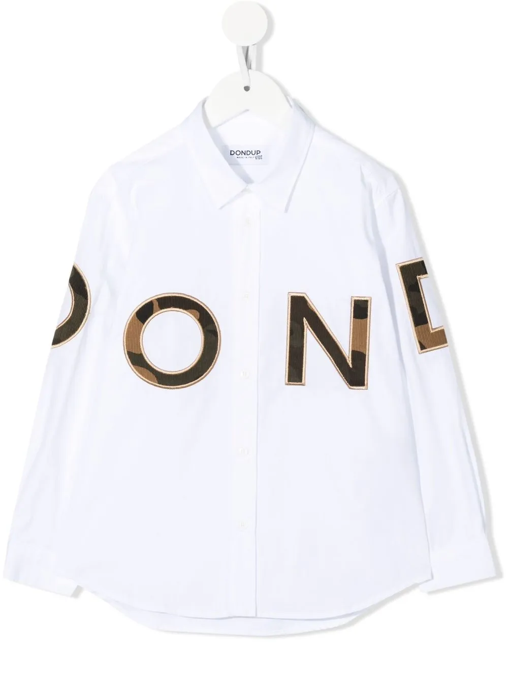 

DONDUP KIDS camisa con logo bordado - Blanco