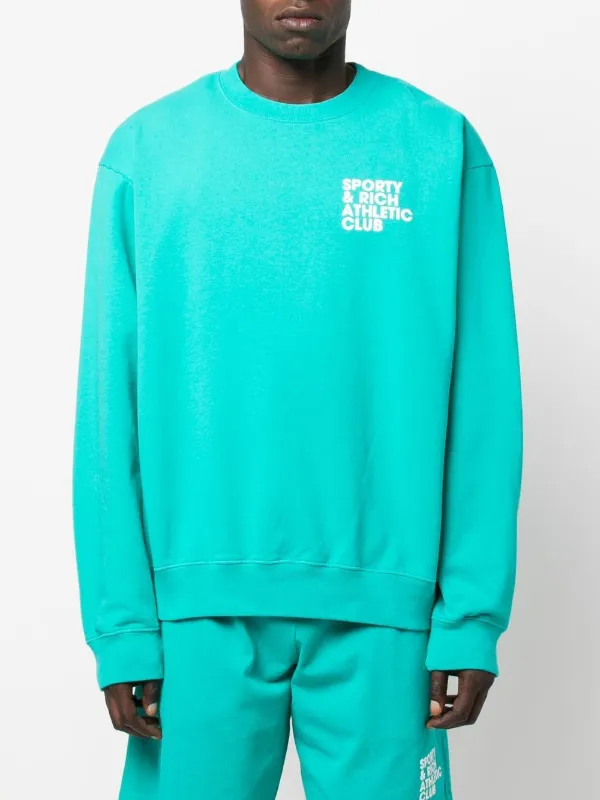【関税込み】Sporty & Rich ブルー S.R. Sport スウェットシャツ Sporty & Rich SR Running Club スウェットシャツ | ブルー