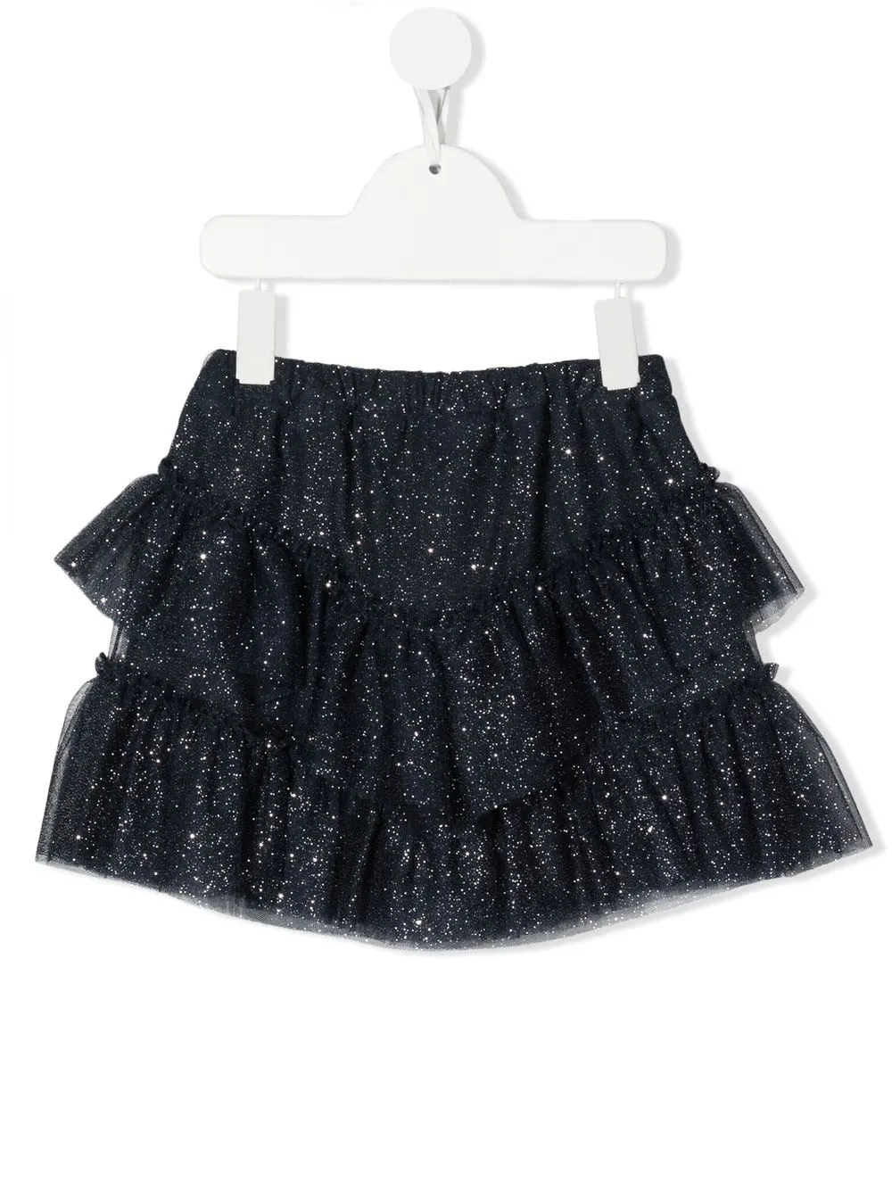 

DONDUP KIDS glitter-detail ruffle tulle skirt - Blue