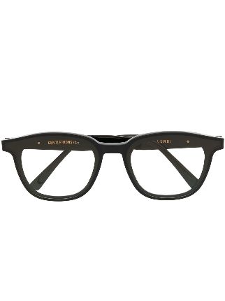 Gentle Monster Logo square-frame Glasses | Black | FARFETCH IN