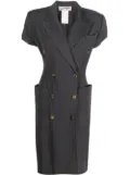 Jean Paul Gaultier Pre-Owned 1980s pinstripe double-breasted dress - Grey