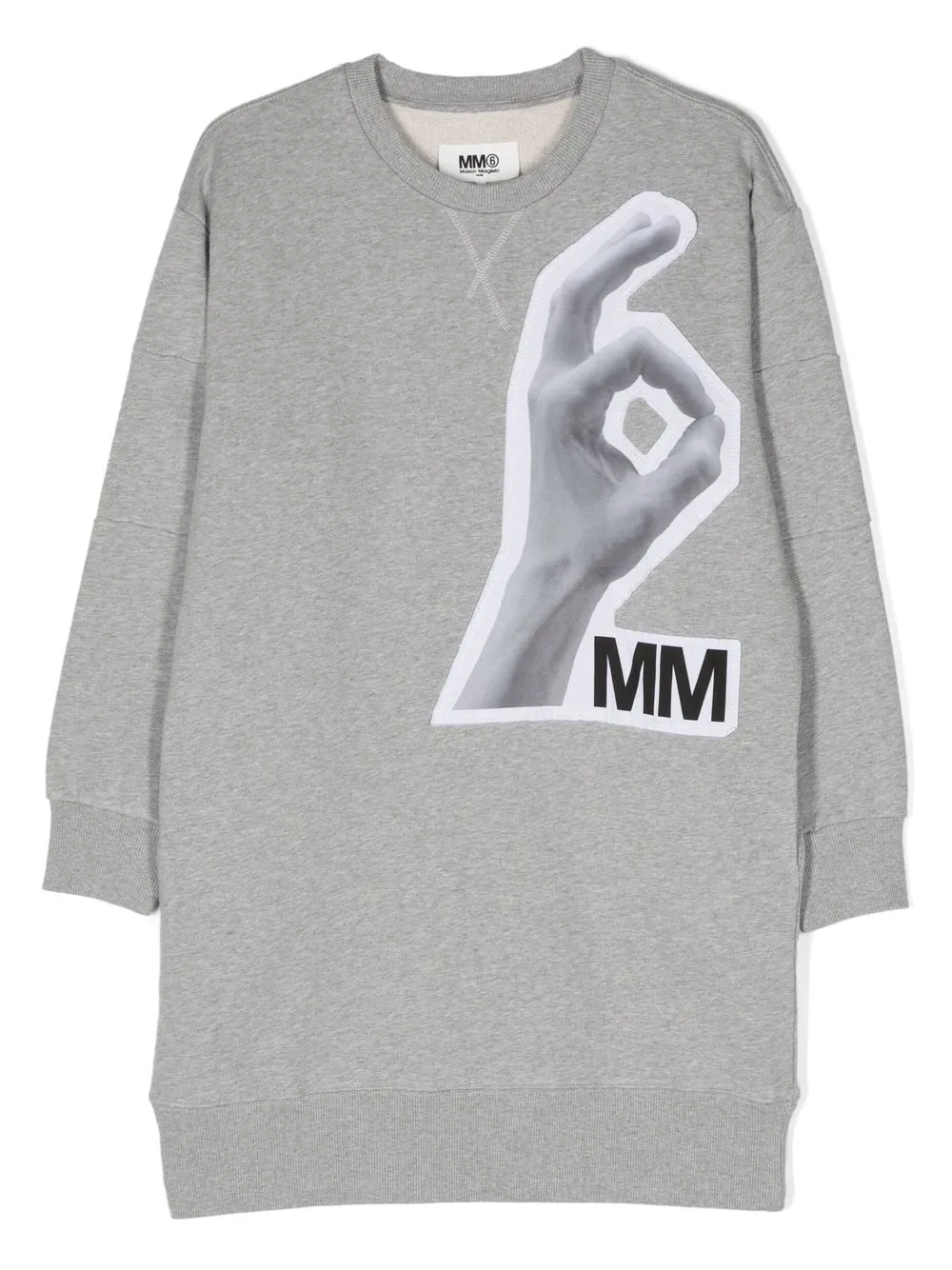 

MM6 Maison Margiela Kids vestido estilo sudadera - Gris