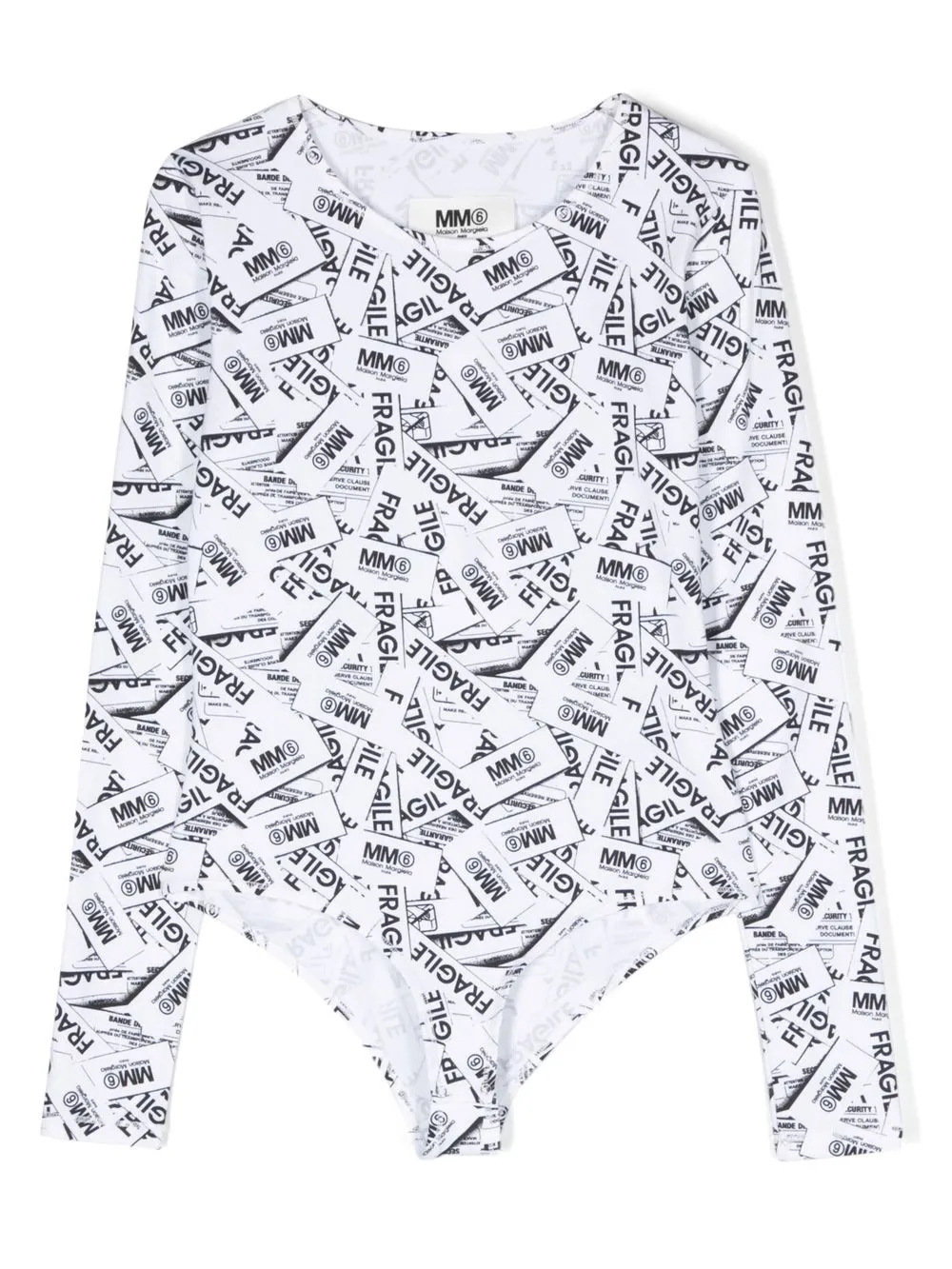 

MM6 Maison Margiela Kids TEEN graphic-print bodysuit - White