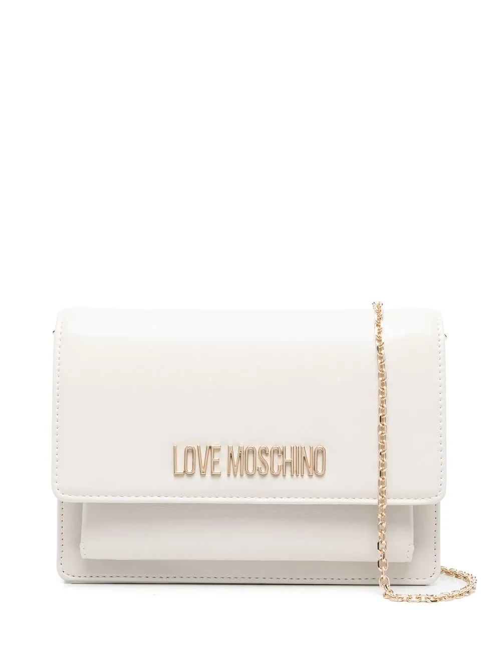 

Love Moschino bolsa de hombro con placa del logo - Neutro