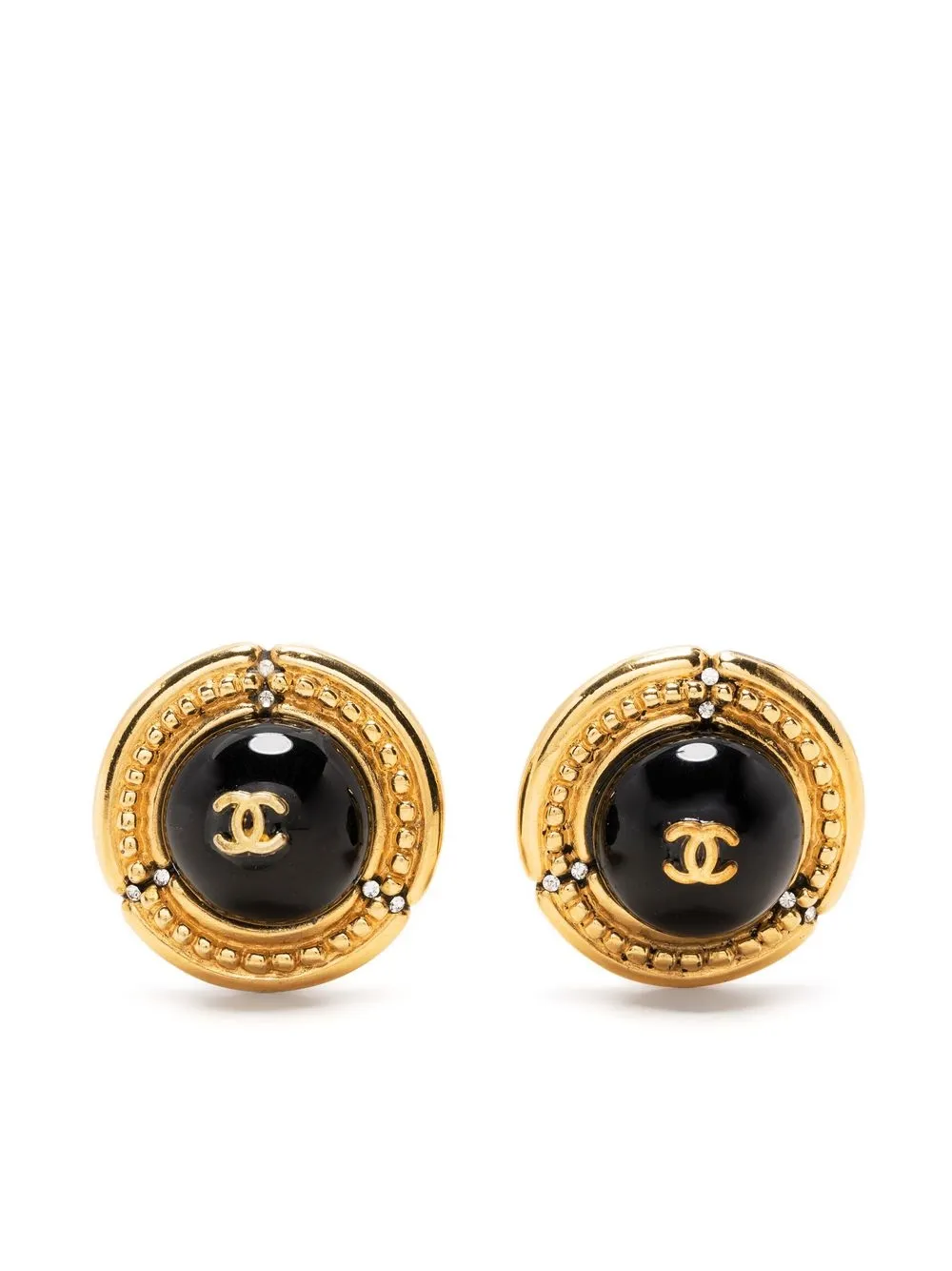 Image 1 of CHANEL Pre-Owned CC clip-on earrings