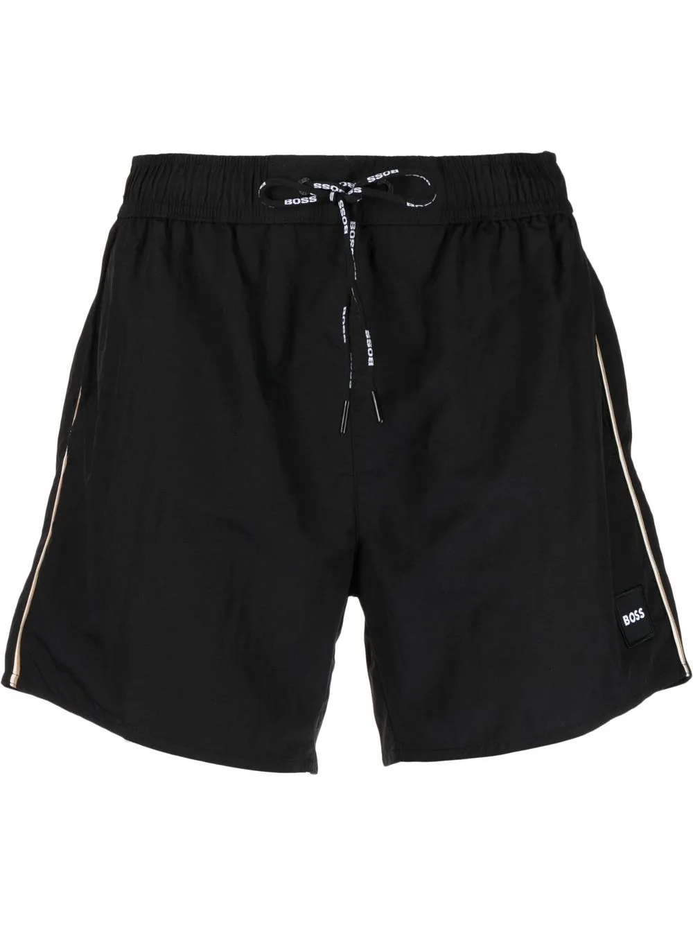 

BOSS shorts de playa con logo estampado - Negro