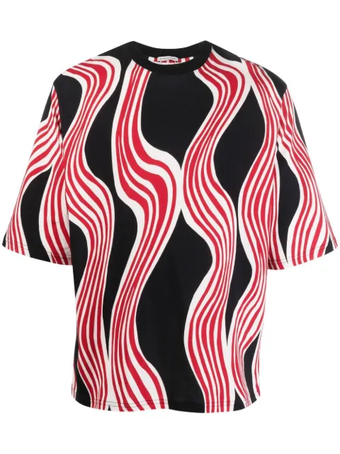 Moncler abstract-print short-sleeve T-shirt 