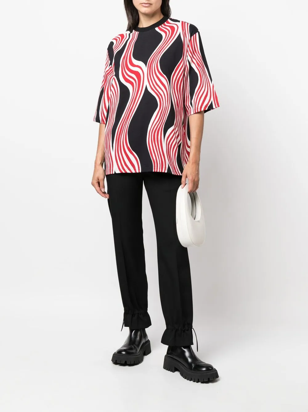 Moncler T-shirt con stampa astratta
