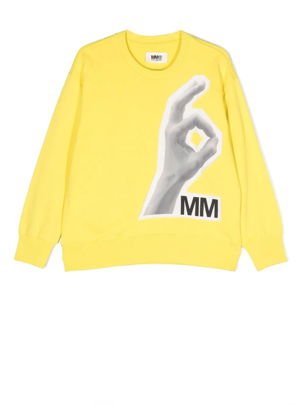 

MM6 Maison Margiela Kids sudadera con aplique gráfico - Amarillo