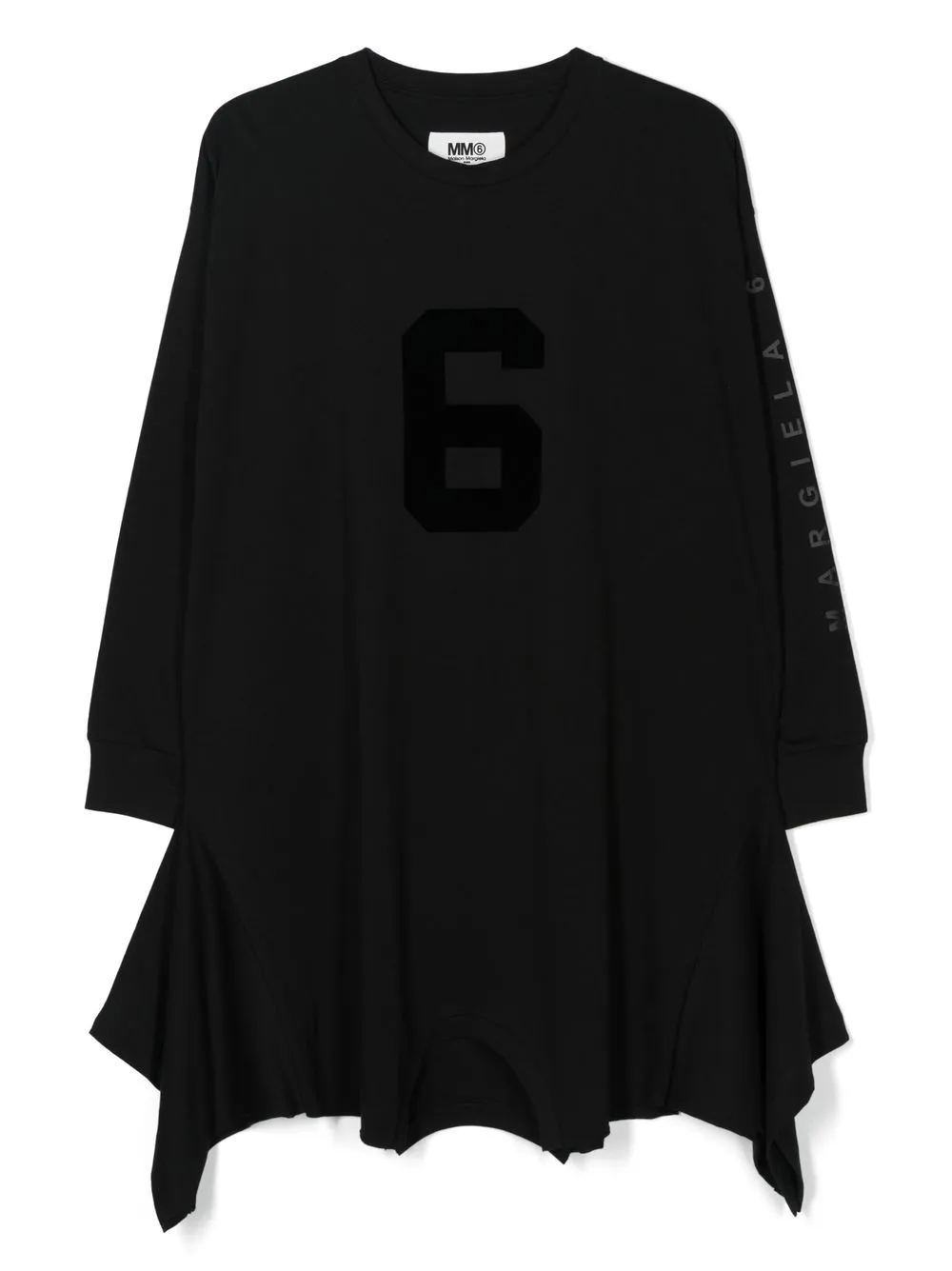 

MM6 Maison Margiela Kids TEEN logo-print jersey dress - Black
