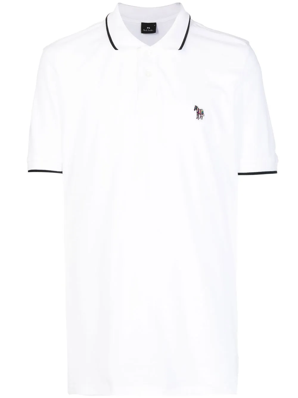 

PS Paul Smith playera tipo polo con ribete de raya - Blanco