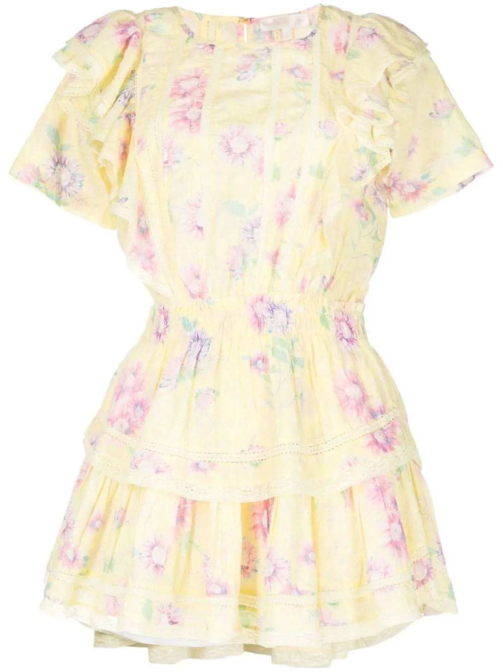 

LoveShackFancy Natasha floral print dress - Yellow