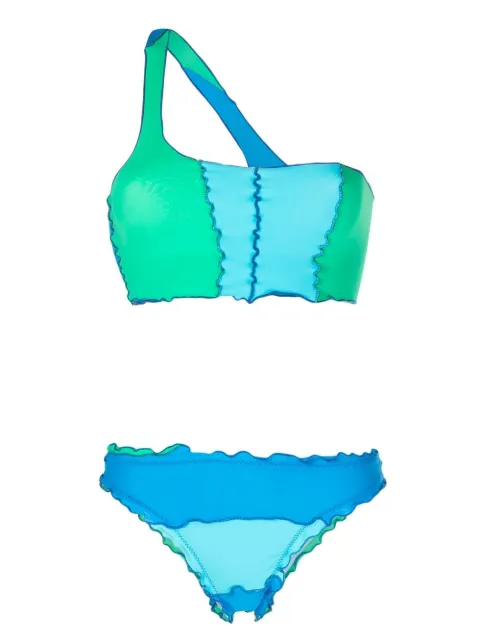 sherris bikini colour-block à design asymétrique à une épaule