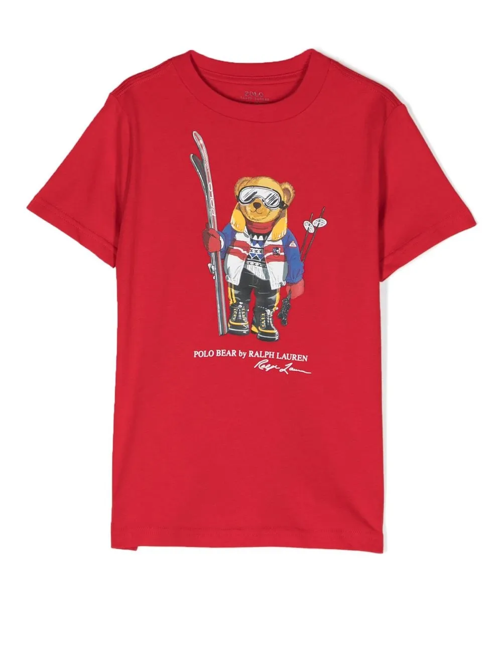 

Ralph Lauren Kids playera con estampado Polo Bear - Rojo