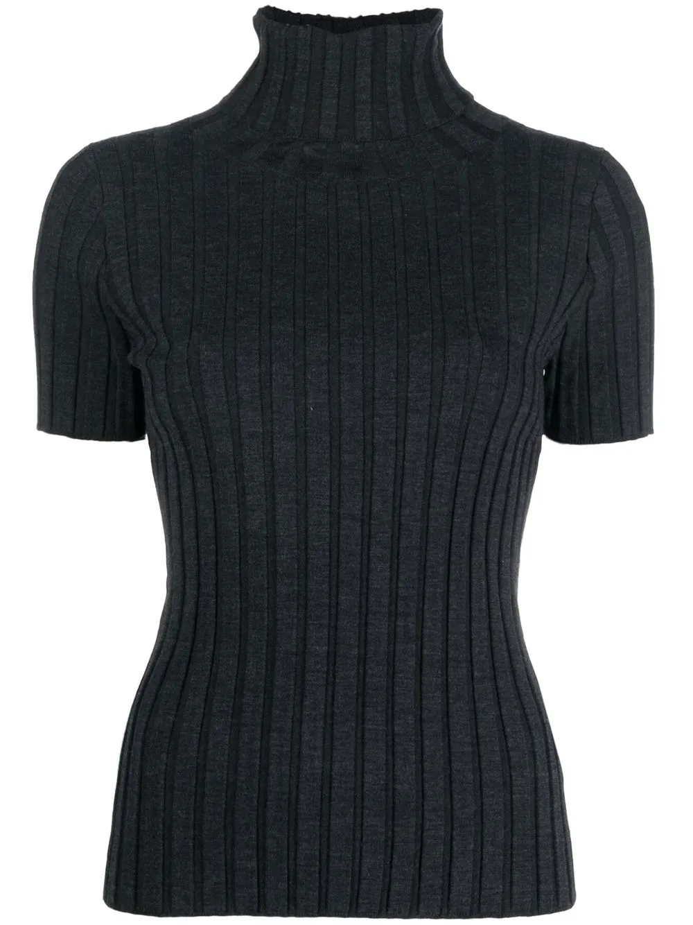 

ASPESI short-sleeve ribbed knit jumper - Grey