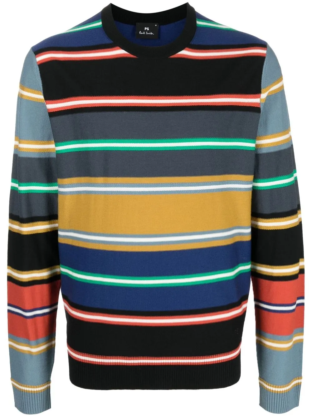 

PS Paul Smith suéter a rayas con diseño color block - Negro