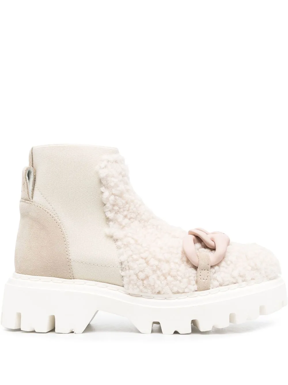 

Nº21 chain-link detail ankle boots - Neutrals