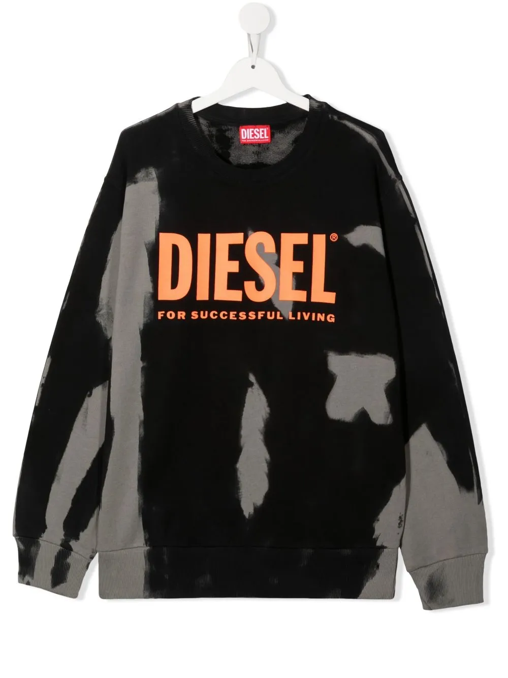 

Diesel Kids suéter con efecto lavado y efecto - Negro