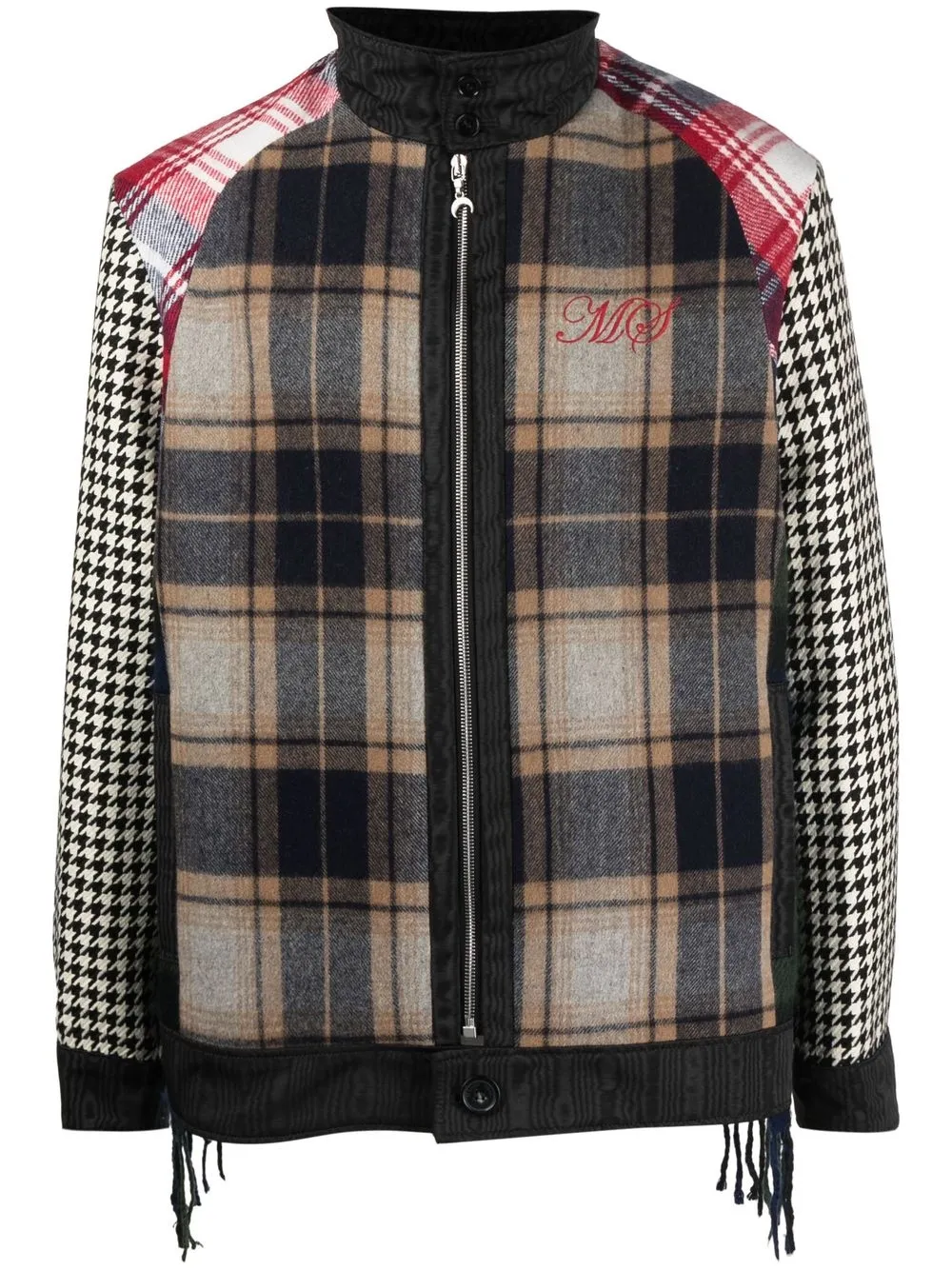 

Marine Serre Clashing Tartans bomber jacket - Blue
