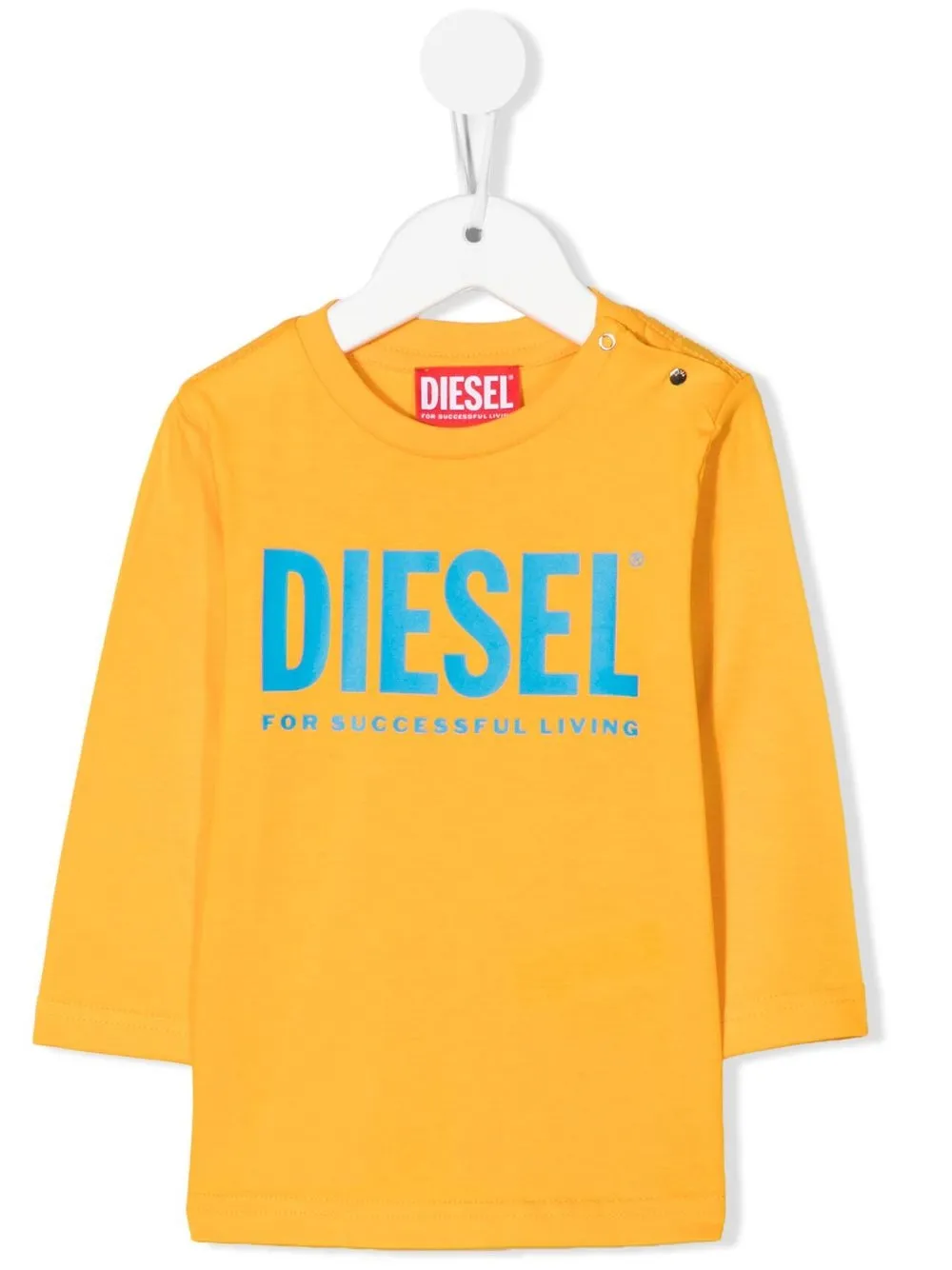 

Diesel Kids playera manga larga con logo estampado - Amarillo